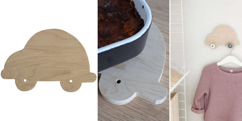 Beetle car Wooden wall rack
