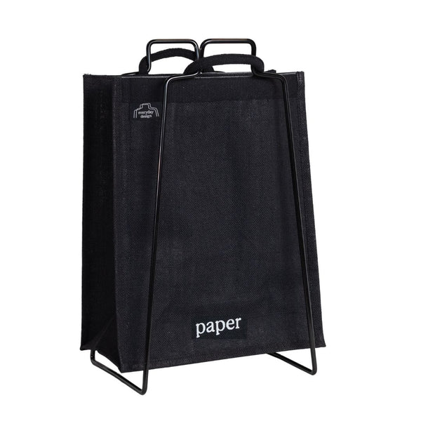 HELSINKI holder and HELSINKI jute bag with recycling text