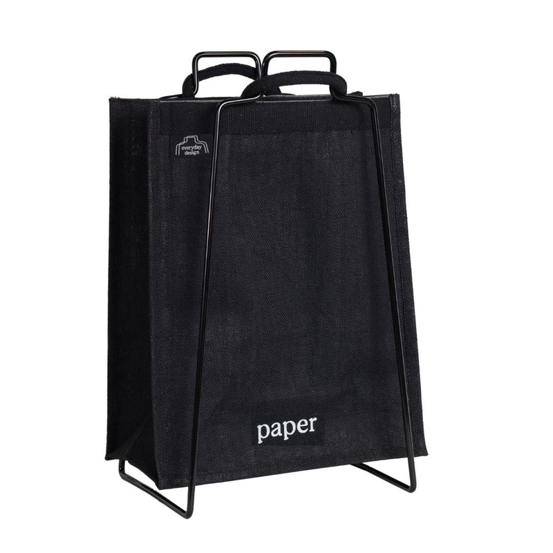 HELSINKI holder and HELSINKI jute bag with recycling text