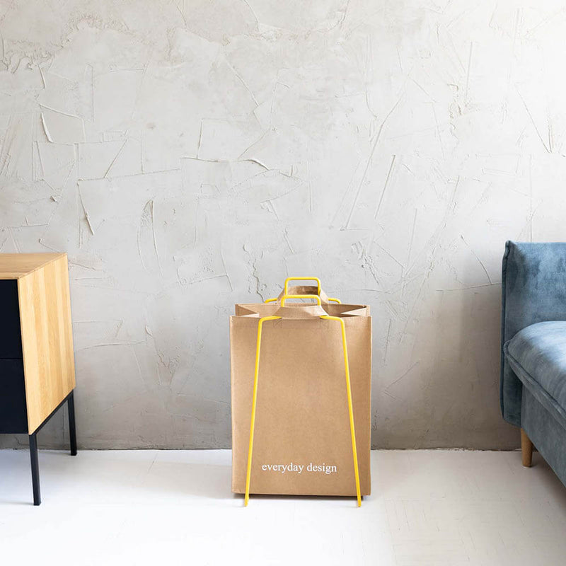 HELSINKI holder yellow and washable paper bag