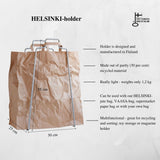 HELSINKI paper bag holder silver