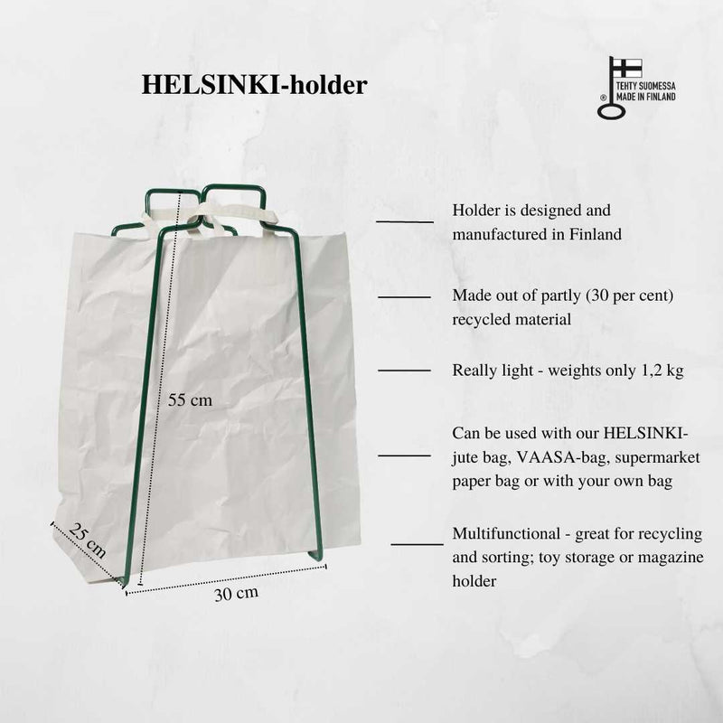 HELSINKI paper bag holder moss green