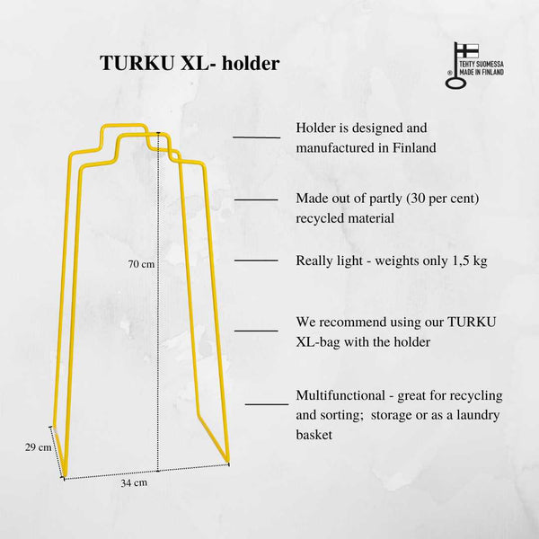 TURKU XL recycling holder yellow