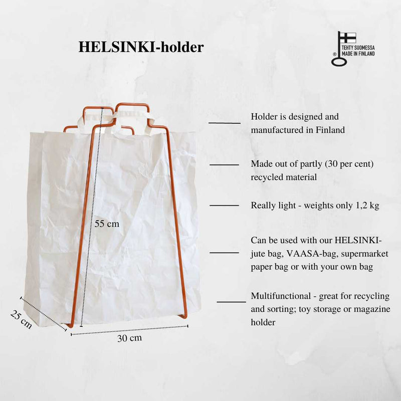 HELSINKI paper bag holder caramel