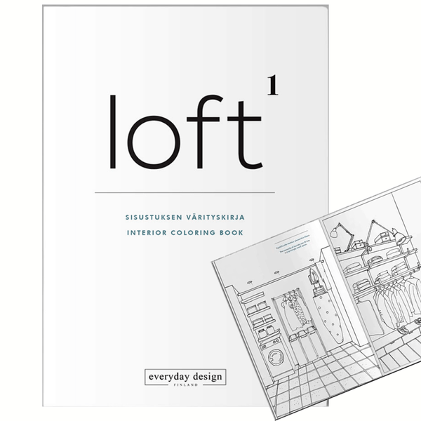 LOFT interior design colouring book