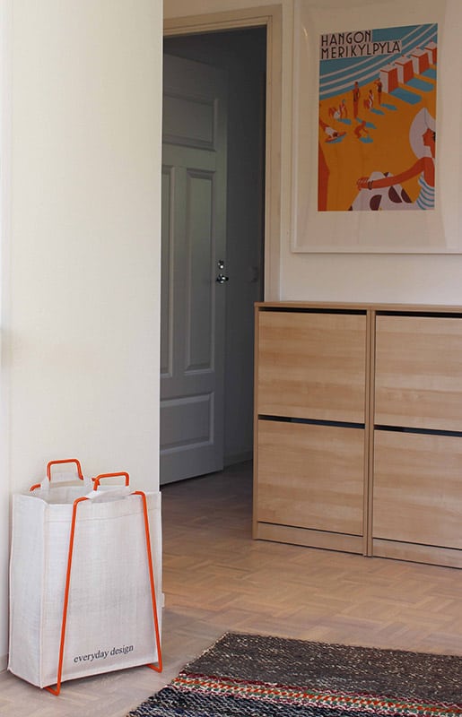 HELSINKI holder orange and jute bag