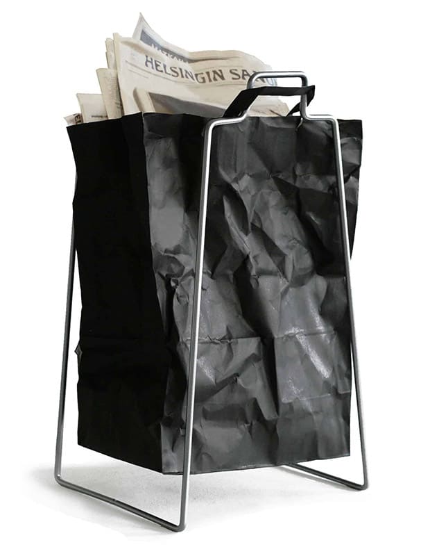 HELSINKI paper bag holder silver