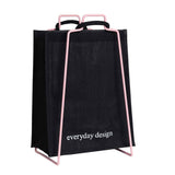 HELSINKI paper bag holder light pink + HELSINKI jute bag