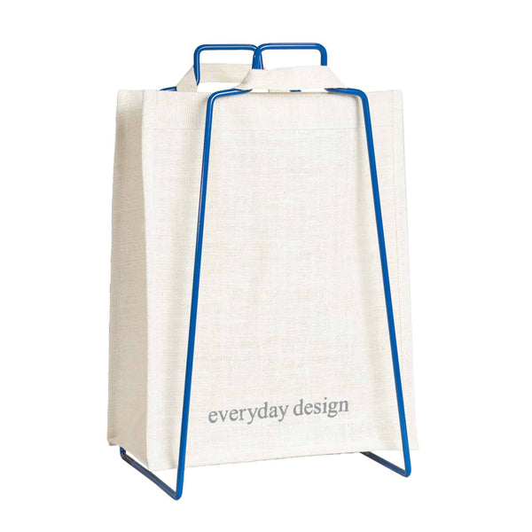 HELSINKI paper bag holder blue and jutebag