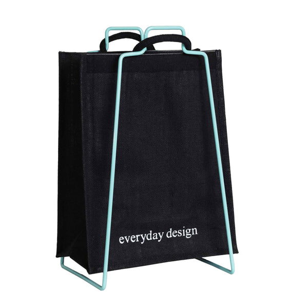 HELSINKI paper bag holder turqouise + HELSINKI jute bag