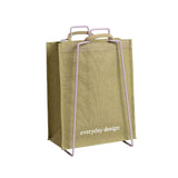 HELSINKI paper bag holder lilac and jutebag
