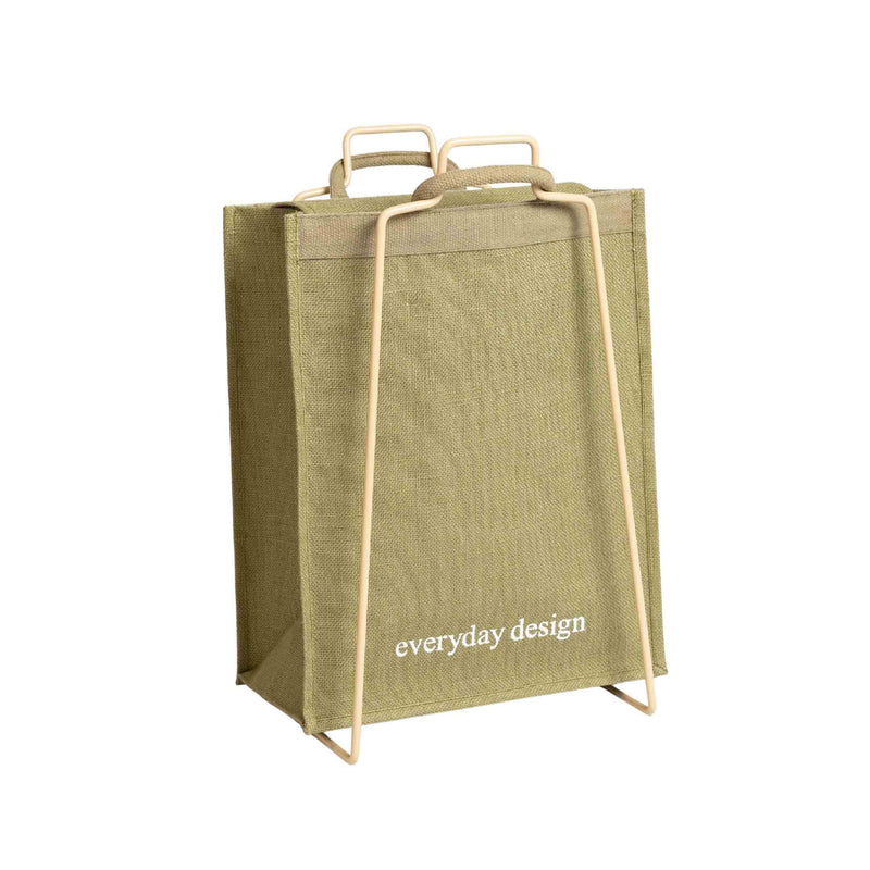 HELSINKI paper bag holder beige and jutebag