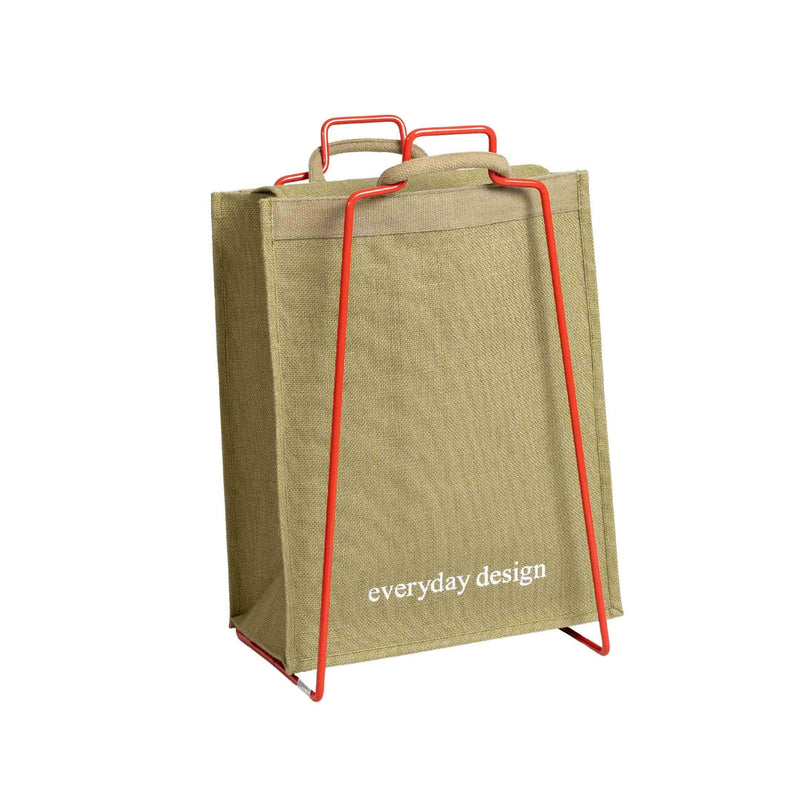 HELSINKI paper bag holder red + HELSINKI jute bag