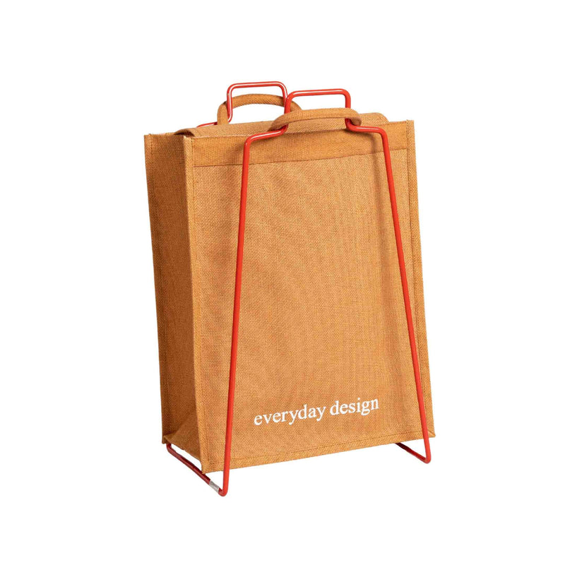 HELSINKI paper bag holder red + HELSINKI jute bag
