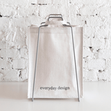 HELSINKI paper bag holder silver + HELSINKI jute bag